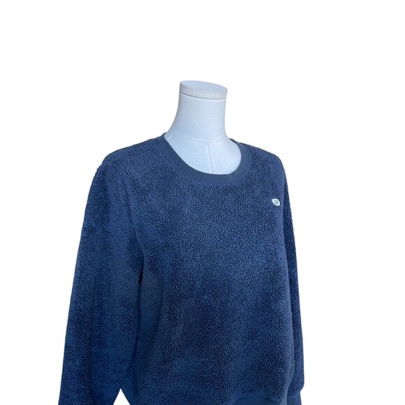 Abercrombie & Fitch Womens Graphic Crewneck Sweatshirt Size M Navy Preppy Y2K - Picture 2 of 7